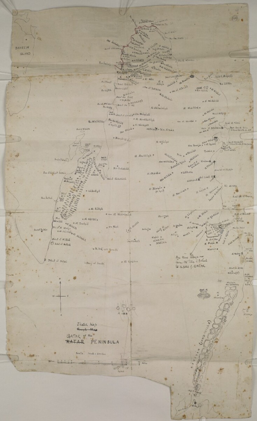 Rough sketch map of the Katar Peninsula